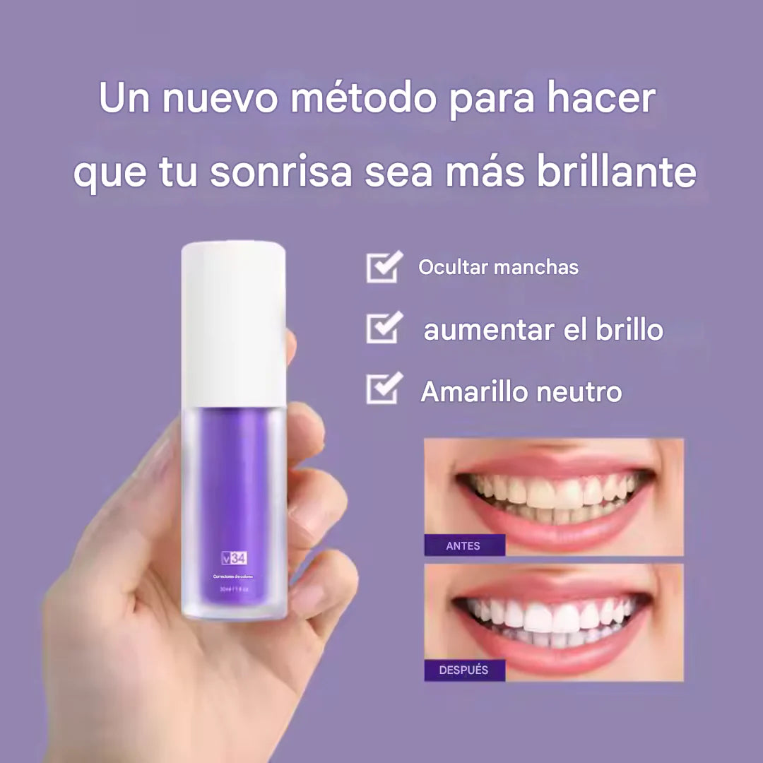 Blanqueador Dental Morada v34: dientes blancos al instante